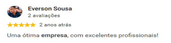 Avaliação de Everson no Google